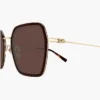 GUCCI 方形金屬太陽眼鏡(GG1850SA-003 WEB 系列)：圖片 2